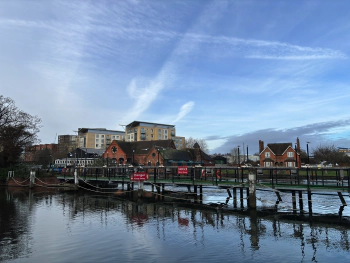 River Kennet in Reading at Kennetside, Reading RG1 3JP on Dec 26, 2023