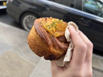 Photos of the Week: Cheeze & Pesto Swril from Okja at okja bakery, 29 Toynbee St, London E1 7NE on Jan 31, 2026